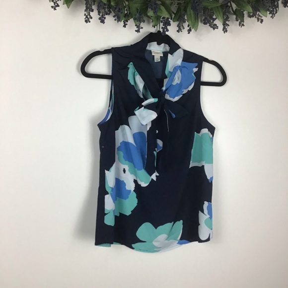 a. new. day | Tie Front Floral Print Blouse~S - Picture 3 of 7